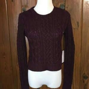 NWT Kendall & Kylie Cable Knit Cropped Sweater XS